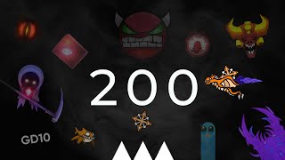 Two Hundred  a Geometry Dash Montage [upl. by Alia98]