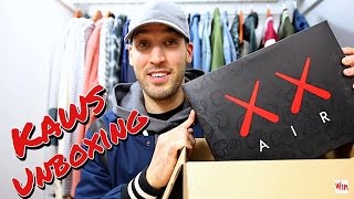 AIR JORDAN 4 IV quotKAWSquot GIFT UNBOXING FROM JORDAN BRAND EARLY REVIEW [upl. by Yelnahs]