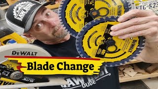 DeWalt circular saw How to change the blade [upl. by Dduj]