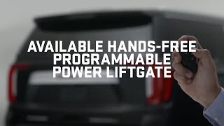 Next Generation GMC Yukon  HowTo – Available HandsFree Programmable Power Liftgate  GMC [upl. by Homans]