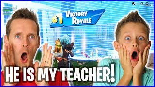 RonaldOMG TAUGHT ME HOW TO PLAY FORTNITE  VICTORY Royale [upl. by Ona177]