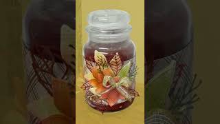 Never show up empty handed and make this easy fall candle wrap papercraft fall gift candle [upl. by Adlei]