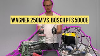 Farbe blasen oder sprühen Wagner 250M vs Bosch PFS 5000E  airless vs airbrush  was ist besser [upl. by Omolhs]