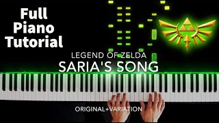 Sarias Song  Lost Woods Piano Tutorial The Legend of Zelda [upl. by Daugherty]