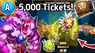 Monster Legends Blumeria  5000 Tickets Free Farm🐍 Enkidu the Untombed Treasure Cave Bababasher [upl. by Danette]