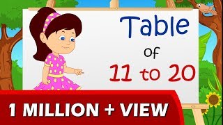 Tables of 11 to 20  Multiplication Tables for kids  Learn Multiplication Tables for children [upl. by Stephani]