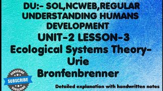 Ecological system theory  Urie Bronfenbrenner detailed explanation with handwritten notes [upl. by Haldan578]