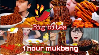 MUKBANGERS EATING TOO MUCH FOOD🔥BIG BITES MUKBANG😍NOODLES ASMR MUKBANG [upl. by Maunsell923]