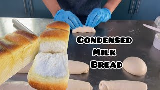 Condensed milk bread  Easy baking recipe [upl. by Sukey]