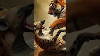 Tiger vs crocodile animalbeartigerhyena animal animals tiger tigers vs shorts short [upl. by Atinit]