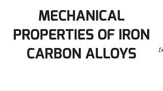 Mechanical Properties of Iron carbon alloys  Pearlite coarse and fine Microstructure [upl. by Arette272]