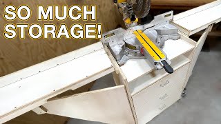 Building a Mobile Miter Saw Station with Drawers [upl. by Anilehs278]