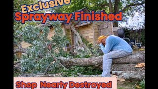 Exclusive SprayWayCustoms and Raw Adventure Cutting Tree Down With Gas Power Chainsaw [upl. by Salli]