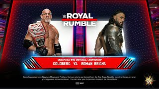 GOLDBERG VS ROMAN REIGNS UNDISPUTED UNIVERSAL CHAMPIONSHIP EXTREME RULES wwe2k24 smackdown raw [upl. by Betty145]