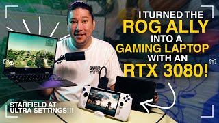 Convert the ROG Ally into an RTX 3080powered Gaming Laptop [upl. by Mita]