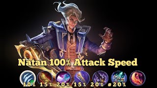 Natan 100 Attack Speed Best Build Natan Build Natan Tersakit Build Natan Top Global [upl. by Ydollem]