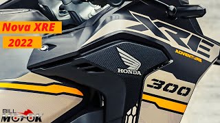 Acabou de ser lançada a nova XRE 300 2022 pela Honda Brasil confira vídeo oficial preços e versões [upl. by Stanley]