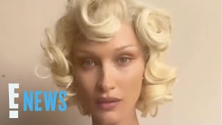 See Bella Hadids BOLD New Platinum Blonde Look  E News [upl. by Stavros]