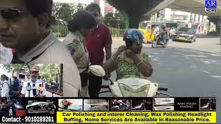 Hyderabad mein Bina helmet aur rong side gadi chalane per aaj se traffic police ki [upl. by Jsandye333]