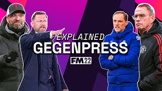 What is Gegenpressing Best players roles and tactics explained using Football Manager 2022 [upl. by Shellans925]