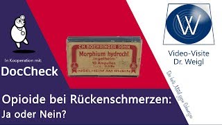 Großer Irrtum Opioide Fentanyl Tilidin Oxycodon helfen kaum bei Rückenschmerzen  DocCheck 4 [upl. by Ivana322]