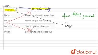 Prothallus is  11  BIOLOGICAL CLASSIFICATION  BIOLOGY  A2Z  Doubtnut [upl. by Llecrup]