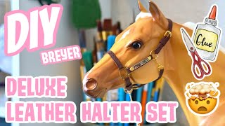 HOW TO MAKE A MODEL HORSE DELUXE LEATHER NAME PLATE HALTER amp LEAD ROPE SET [upl. by Thisbe426]