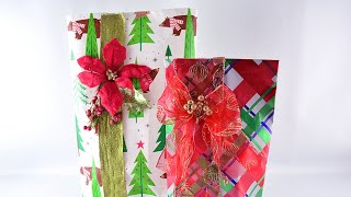 Make A Wrapping Paper Gift Bag In UNDER 5 MINUTES shorts [upl. by Yeltnerb]