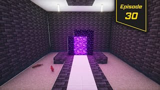 Creating a cool little Nether Portal room with a pond and fish Minecraft Lets Play Ep 30 [upl. by Bunow]