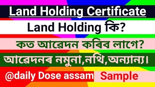 মাটিৰ গৰাকী প্ৰমাণ পত্ৰ  land holding certificate  land assam  certificate  dda786 [upl. by Okemak]