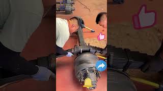 Truck Axle Installation Process [upl. by Terrye]