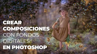 Crear Composiciones con Fondos Digitales en Photoshop [upl. by Suirada949]