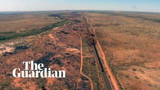 BHP train derailment footage shows twokilometre train crash in outback Australia [upl. by Juline]