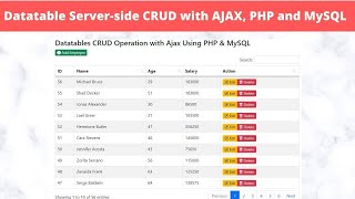 Datatable CRUD Operation Using Ajax with Bootstrap 5 PHP and MySQL [upl. by Drexler678]