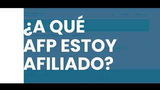 ¿Cómo saber a qué AFP estás afiliado [upl. by Tenenbaum149]