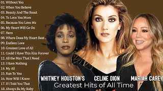 Celine Dion Mariah Carey and Whitney Houstons Greatest Hits of All Time 🎼 [upl. by Ulrika]