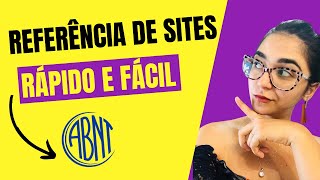 COMO FAZER REFERÊNCIA DE SITE ABNT PASSO A PASSO [upl. by Alyled]