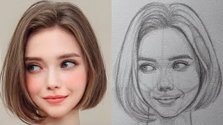 loomis face drawing tutorial  draw a girls face from front tutorial artwork drawing [upl. by Careaga10]