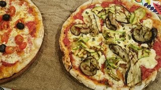 Pizza integral con cubierta de vegetales [upl. by Yneffit]