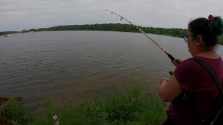 I Took My Wife Fishing for Our Dinner Catfish Catch amp Cook [upl. by Akcir]