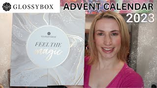 GLOSSYBOX 2023 ADVENT CALENDAR UNBOXING [upl. by Eelrehpotsirhc]