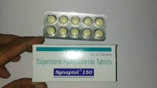 synaptol 150 tablets  tolperisone hydrochloride tablets [upl. by Krantz576]