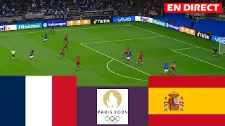 France vs Espagne EN DIRECT Final Match complet Jeux Olympiques Football 2024Jeux vidéo simulation [upl. by Odlaniger]