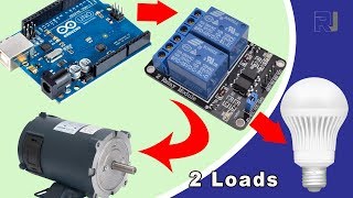 How to use 2 channel relay to control AC and DC loads in Arduino [upl. by Anawal949]