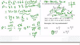 11 Sınıf Matematik Kazanım Kavrama Test 6 Trigonometri  Kosinüs ve Sinüs Teoremi Çözümler [upl. by Sairacaz]