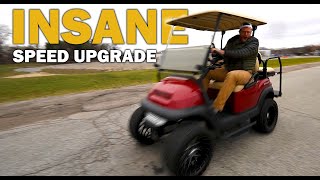 35 MPH in a GOLF CART Teekon Motor Conversion Kit Club Car Golf Carts [upl. by Thorrlow]