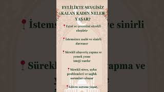 Evlilikte Sevgisiz Kalan KADIN Neler Yapar [upl. by Eralcyram775]