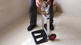 Aluminum Folding Hand Truck Dolly 220 lb Capacity [upl. by Nigam]