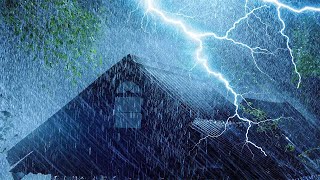 Insomnia relief⛈️sleep fast 💤with heavy rain on tin roof and loud thunder  3 Hz [upl. by Elagibba]