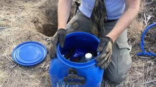 Digging up a Survival  Bug Out  SHTF Cache after 1 year  Coyote Works Desert Bugout Cache [upl. by Chappelka166]